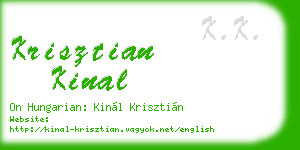 krisztian kinal business card