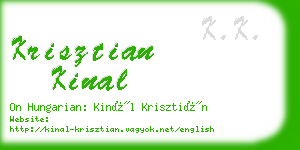 krisztian kinal business card